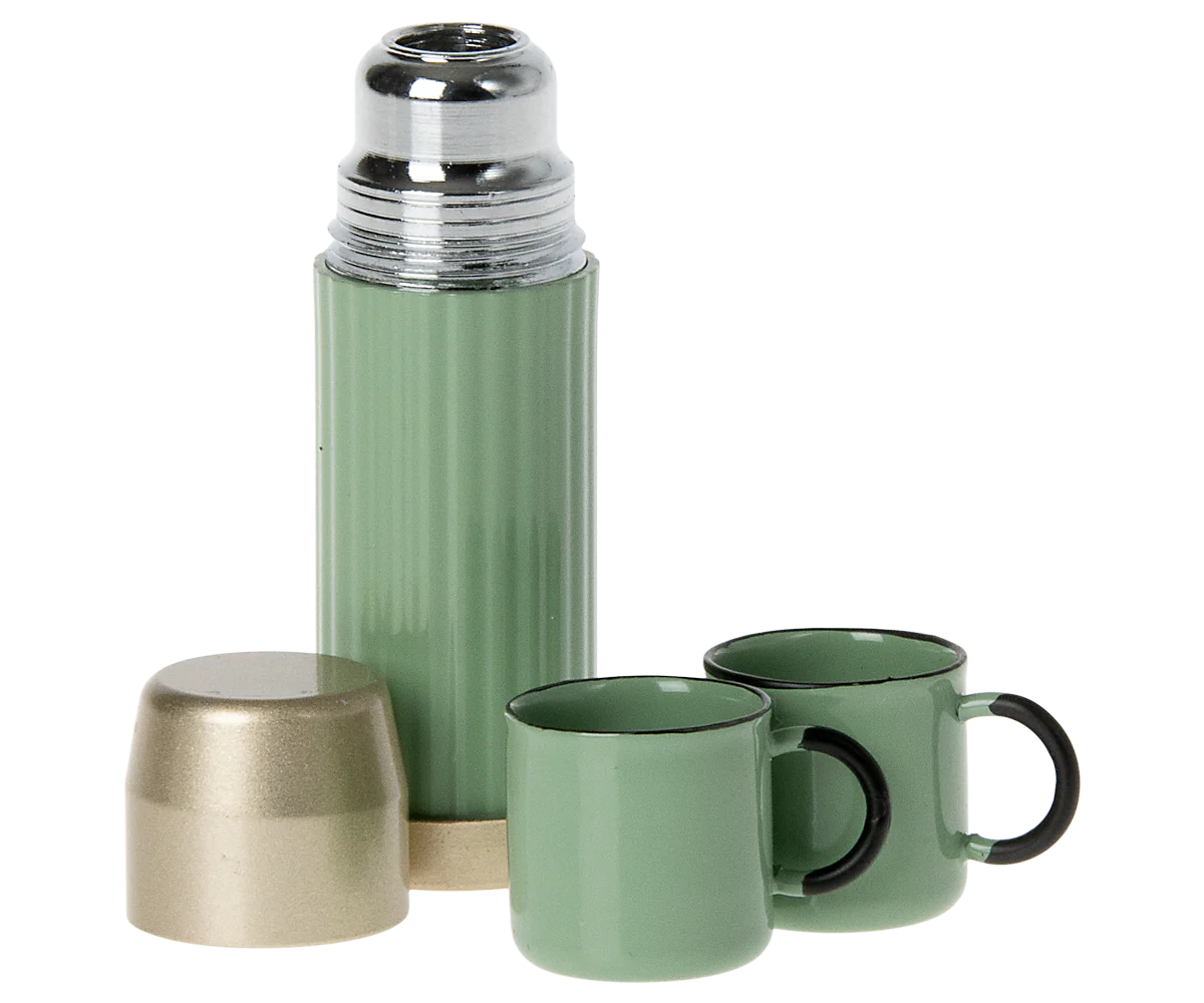Maileg Thermos and Cups, Mouse- Mint