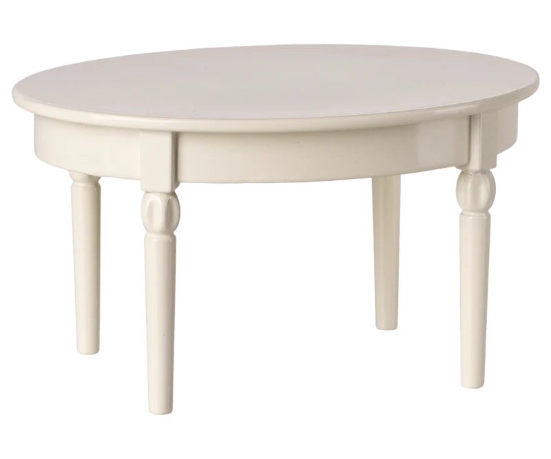 Vintage Dining Table, Mouse- Off White