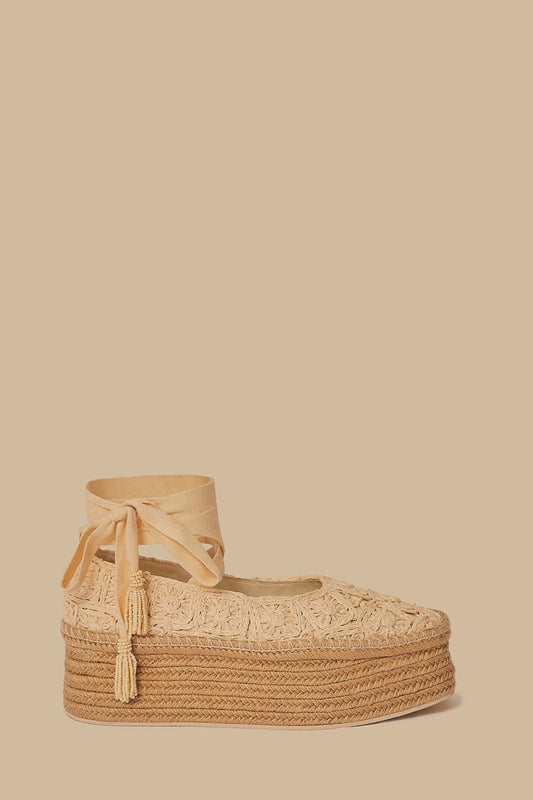 Farm Rio Natural Ballerina Espadrille Flatform Sandal