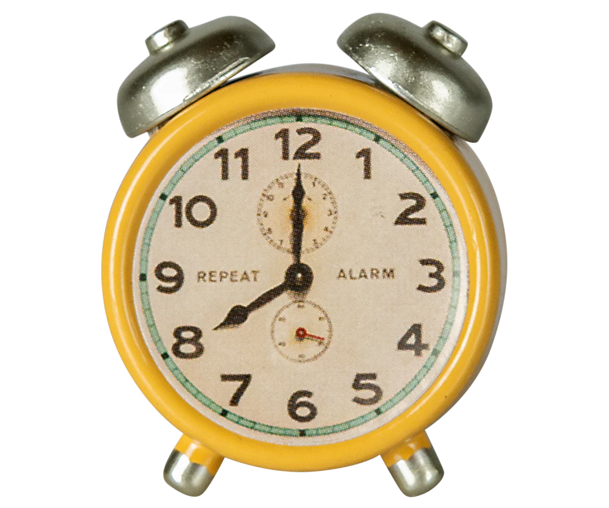 Maileg Alarm Clock, Mouse- Yellow