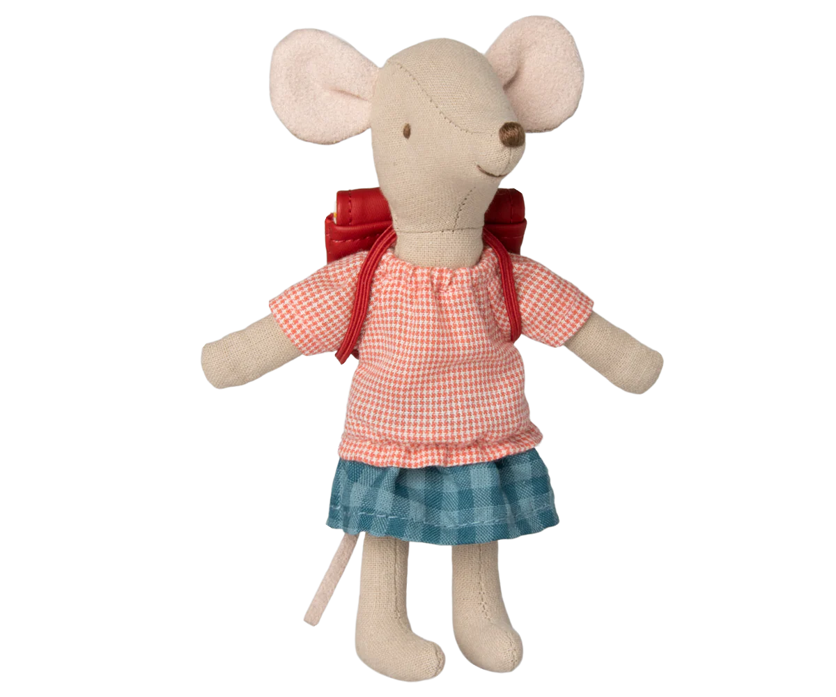 Tricycle Mouse, Big Sister with Bag- Red