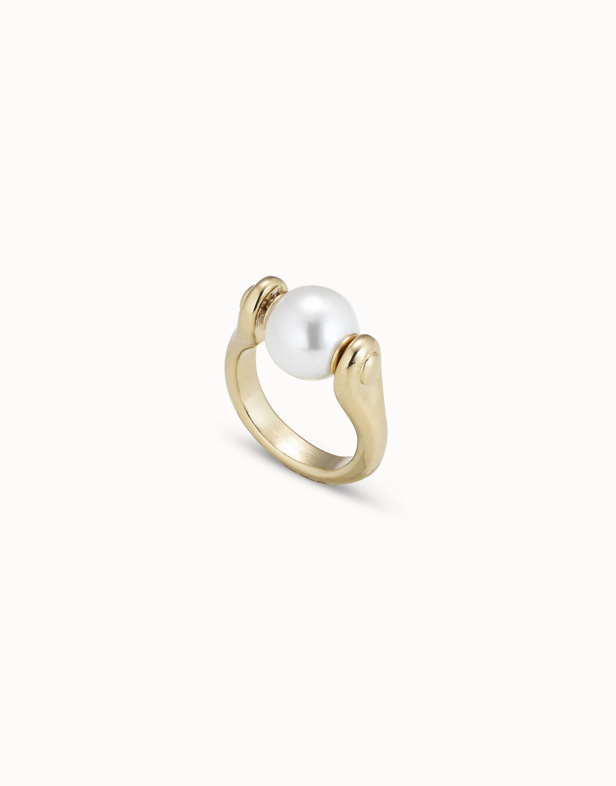 UNOde50 18K Gold-Plated Ring With Small Pearl - Purple / Gold