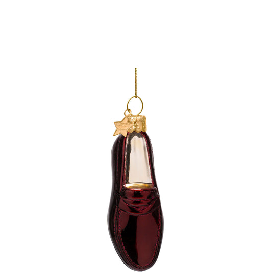 Burgundy loafer ornament