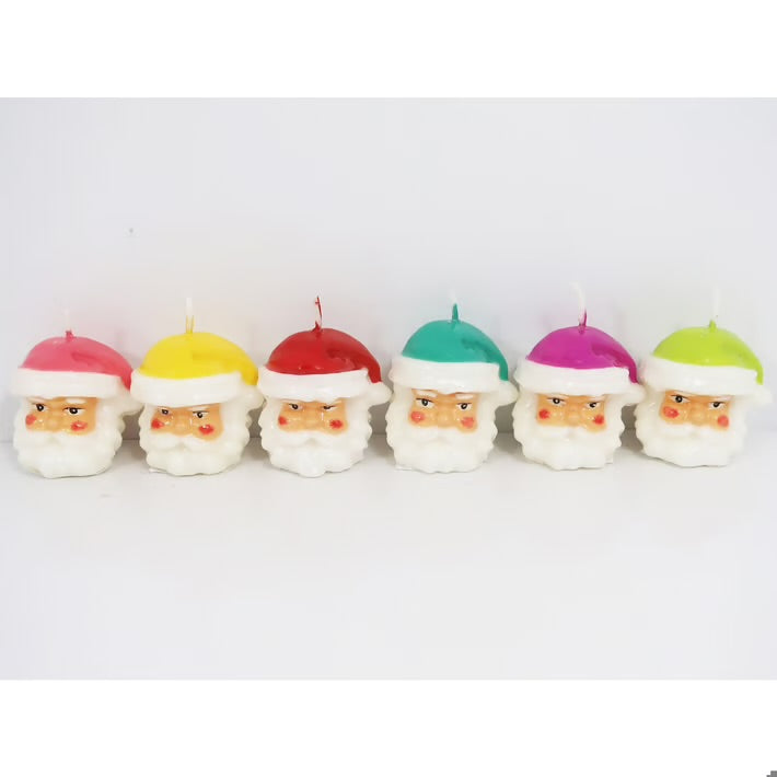 Santa Head Candle