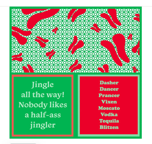 Xmas Blitzen Cocktail Napkin