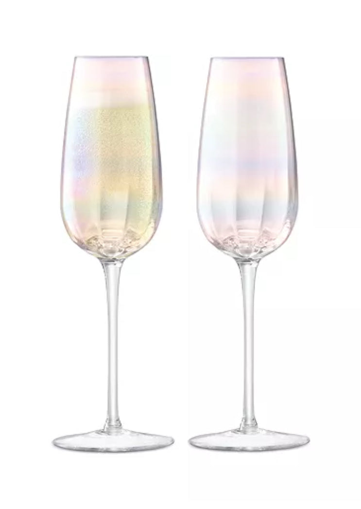 LSA Pearl Champagne Flutes set of 2