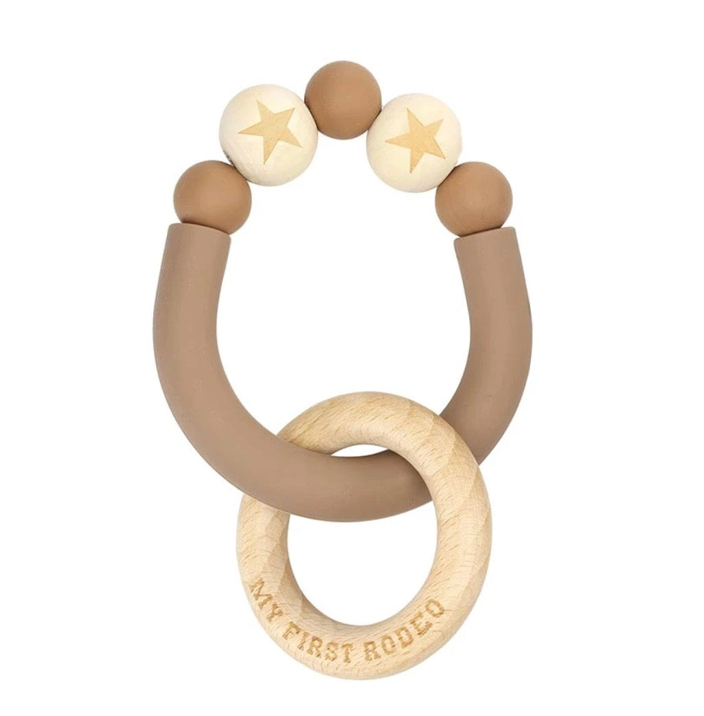 Teether Brown Horseshoe