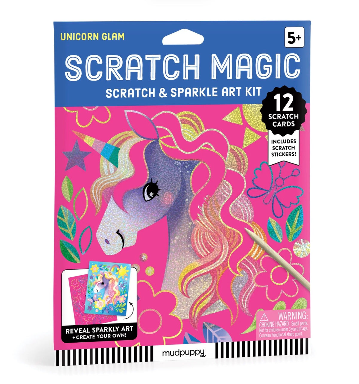 Unicorn Glam Scratch Magic Art Kit