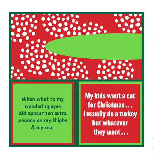 Xmas Cat Cocktail Napkin