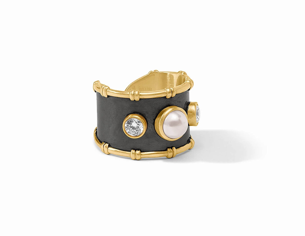 Julie Vos Tribeca Ring Cubic Zirconia & Pearl