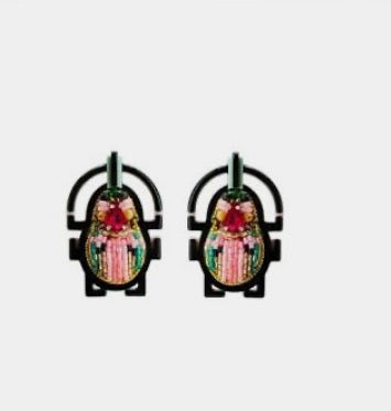 Gissa Bicalho Beetle Earrings