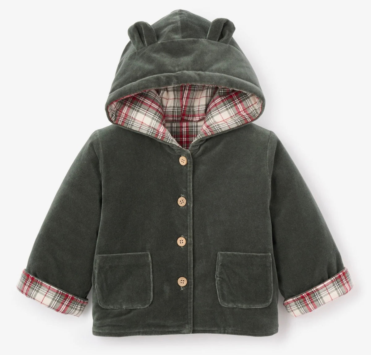 Elegant Baby Green Velveteen Jacket