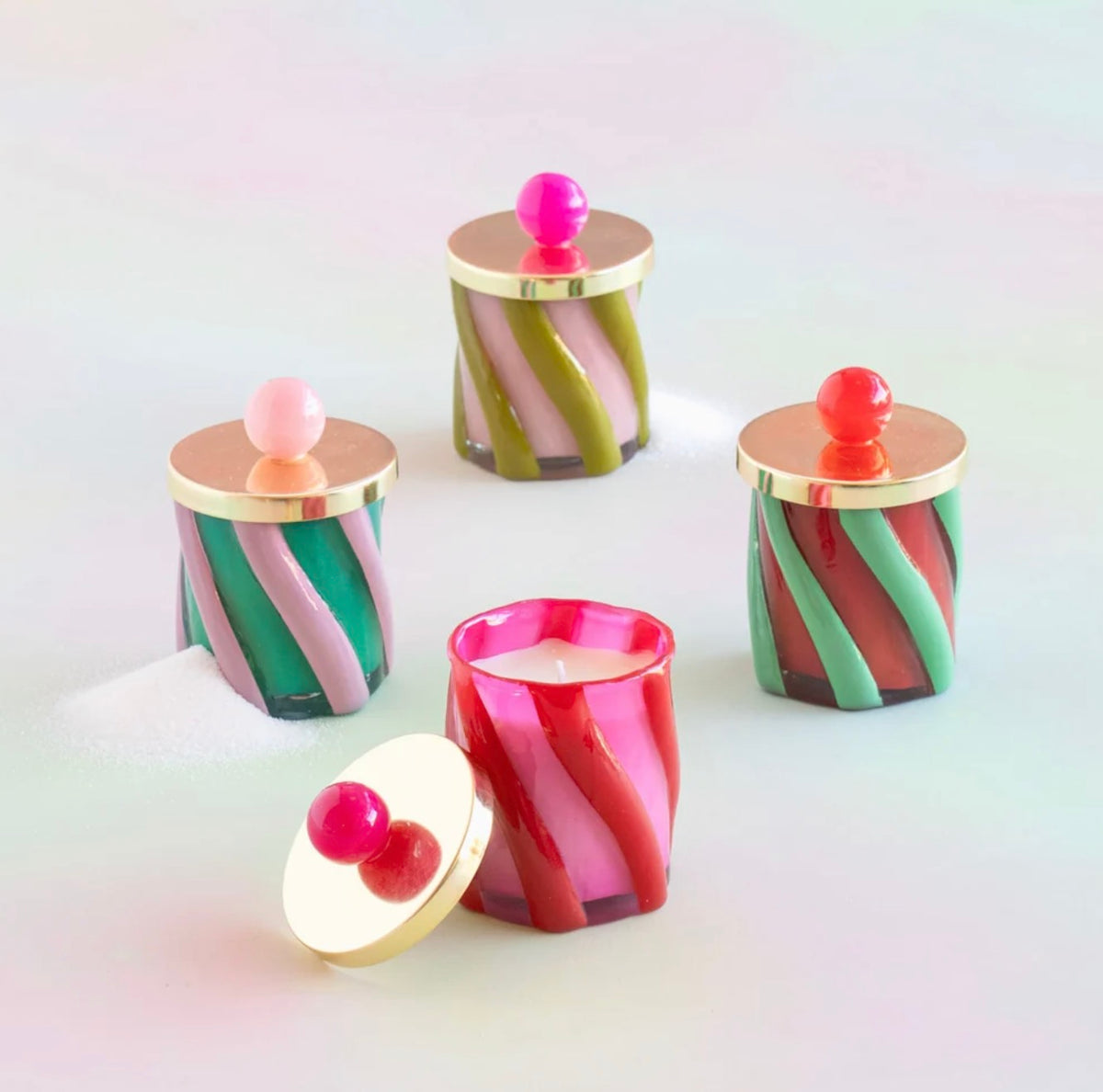 Ballerina Candle Couturier Holiday Swirl Candle- Assorted