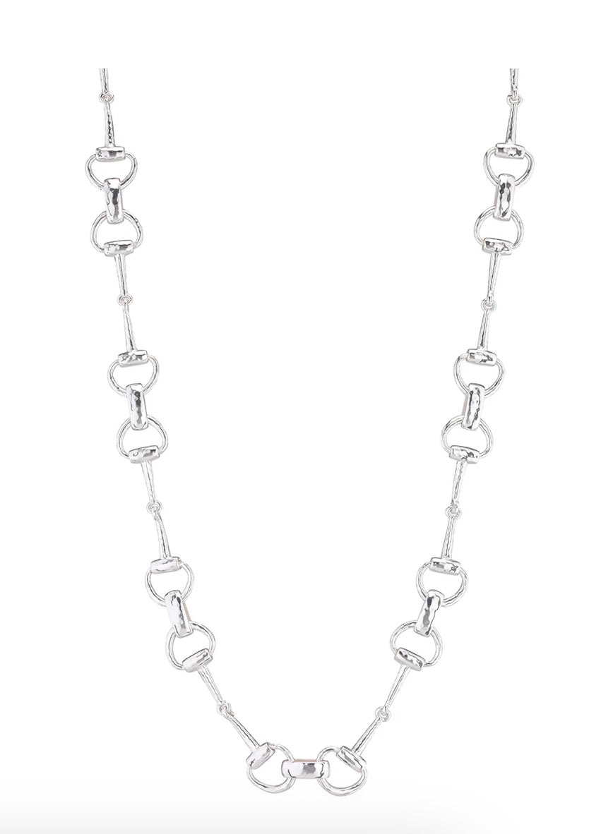 Capucine De Wulf Snaffle Bit Chain Necklace Silver
