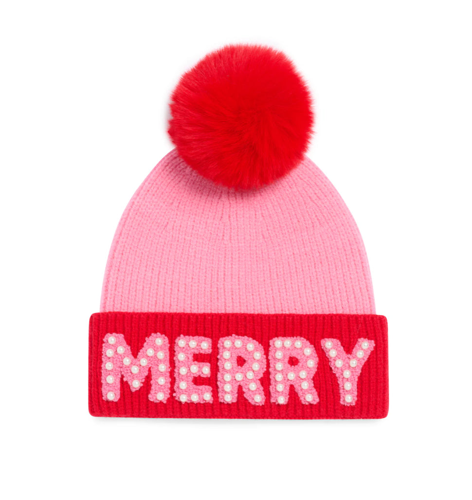 Merry Beanie with Pearls