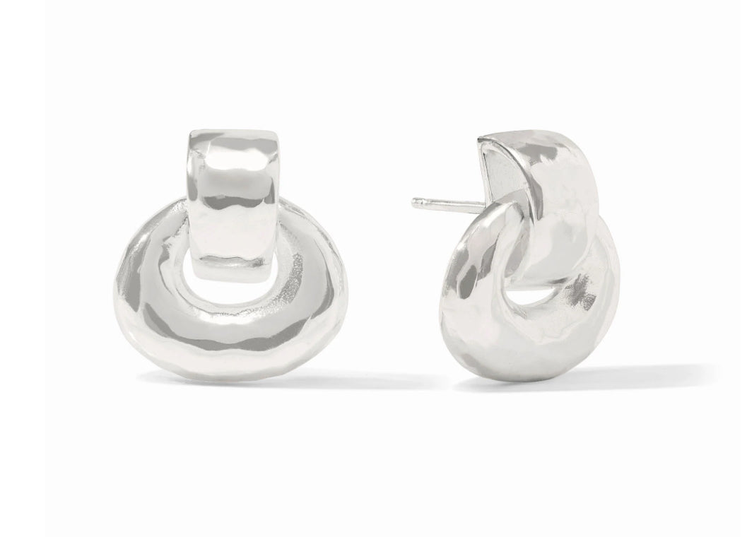 Julie Vos Avalon Demi Doorknocker Earring Silver