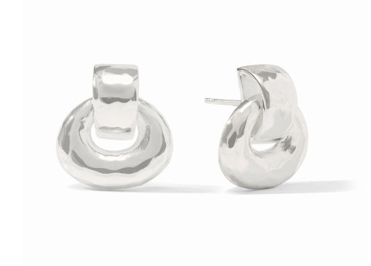 Julie Vos Avalon Demi Doorknocker Earring Silver