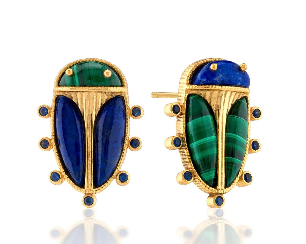 Capucine De Wulf Scarab Mismatched Stud Earrings - Multi