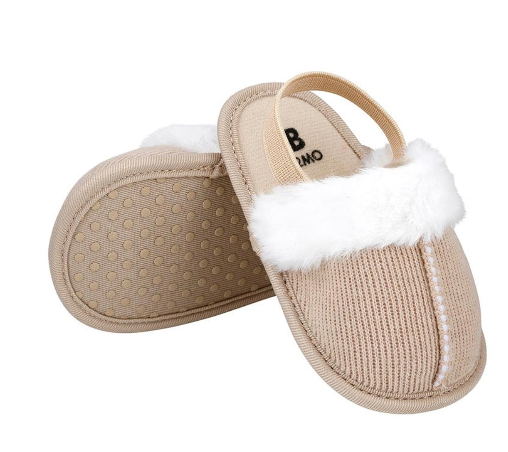 Fur Baby Slipper tan 6-12 months