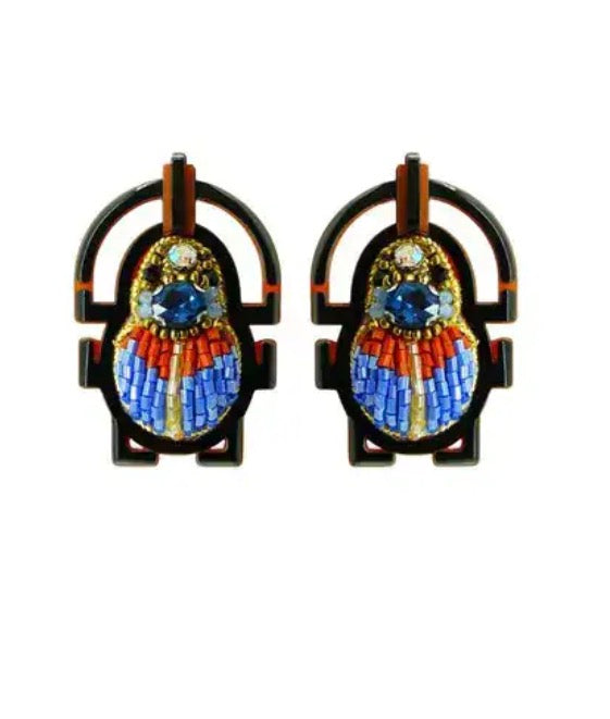 Gissa Bicalho Beetle Earrings