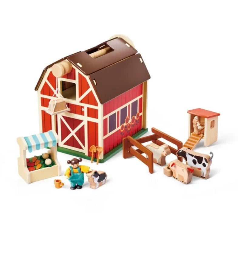 Hape Happy Farm Playset