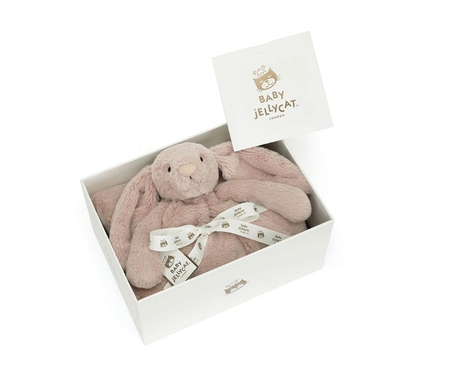 Jellycat Bashful Luxe Bunny Rosa Blankie