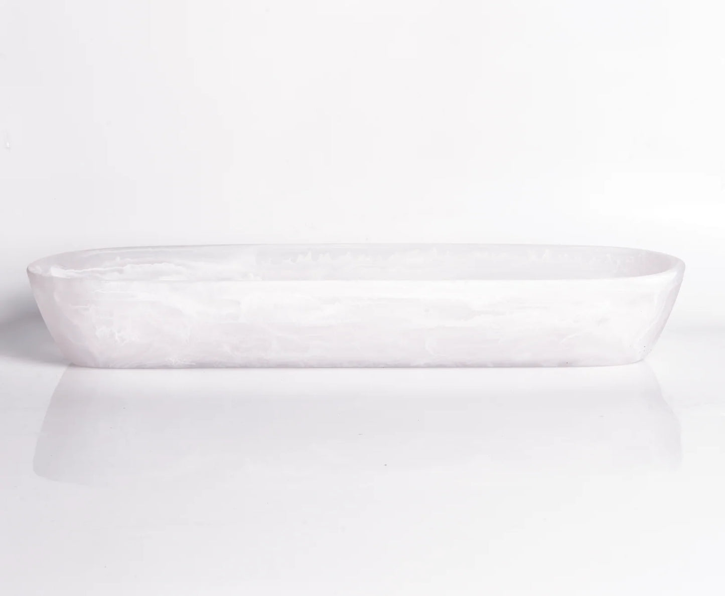 Nashi Home Boat Bowl White Swirl