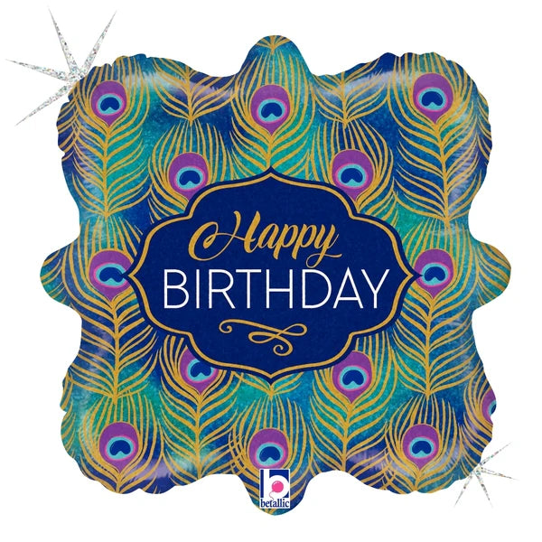 Holographic Happy Birthday Balloon 18 inch