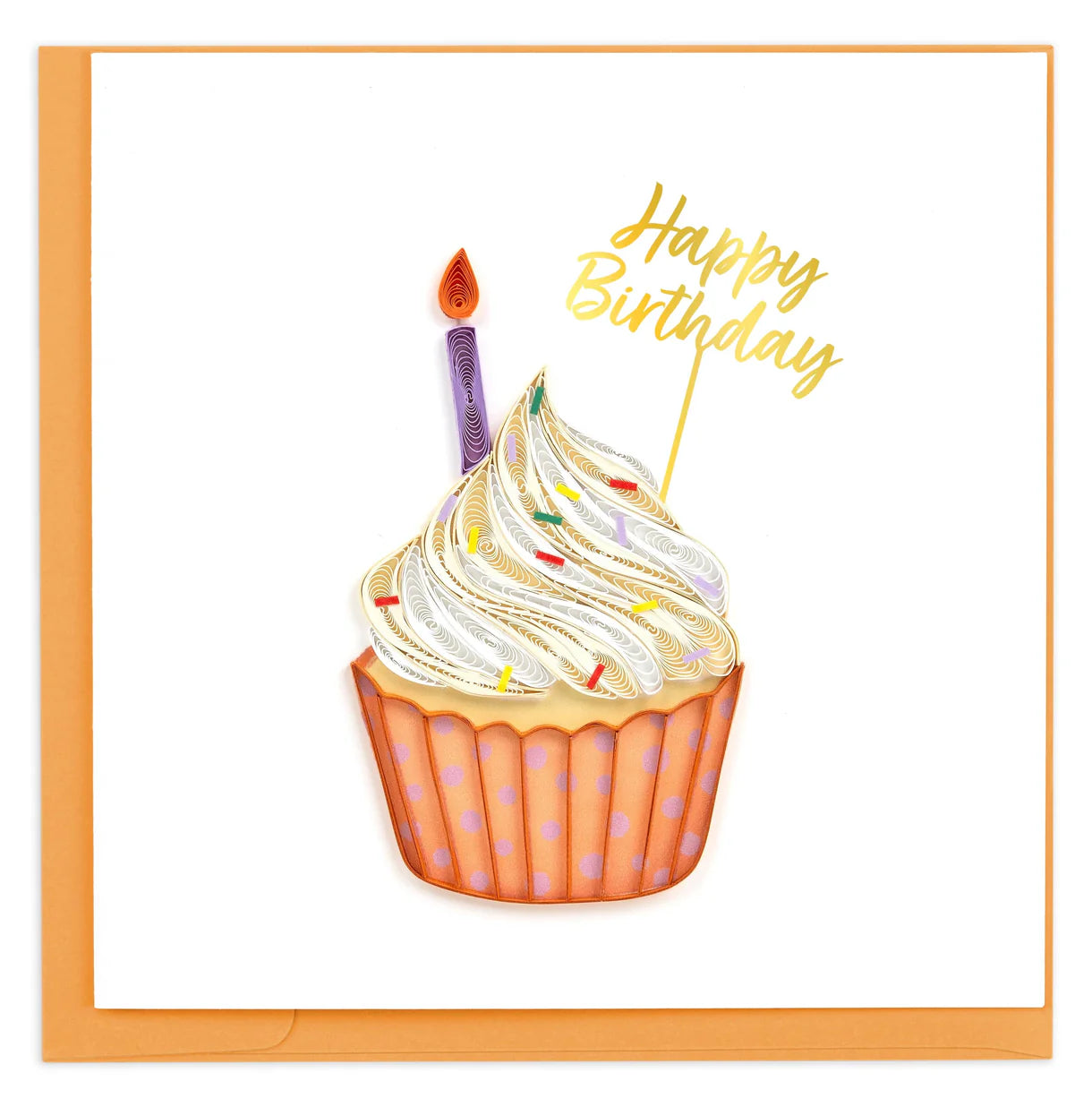 Cupcake Happy Birthday Quilled Card
