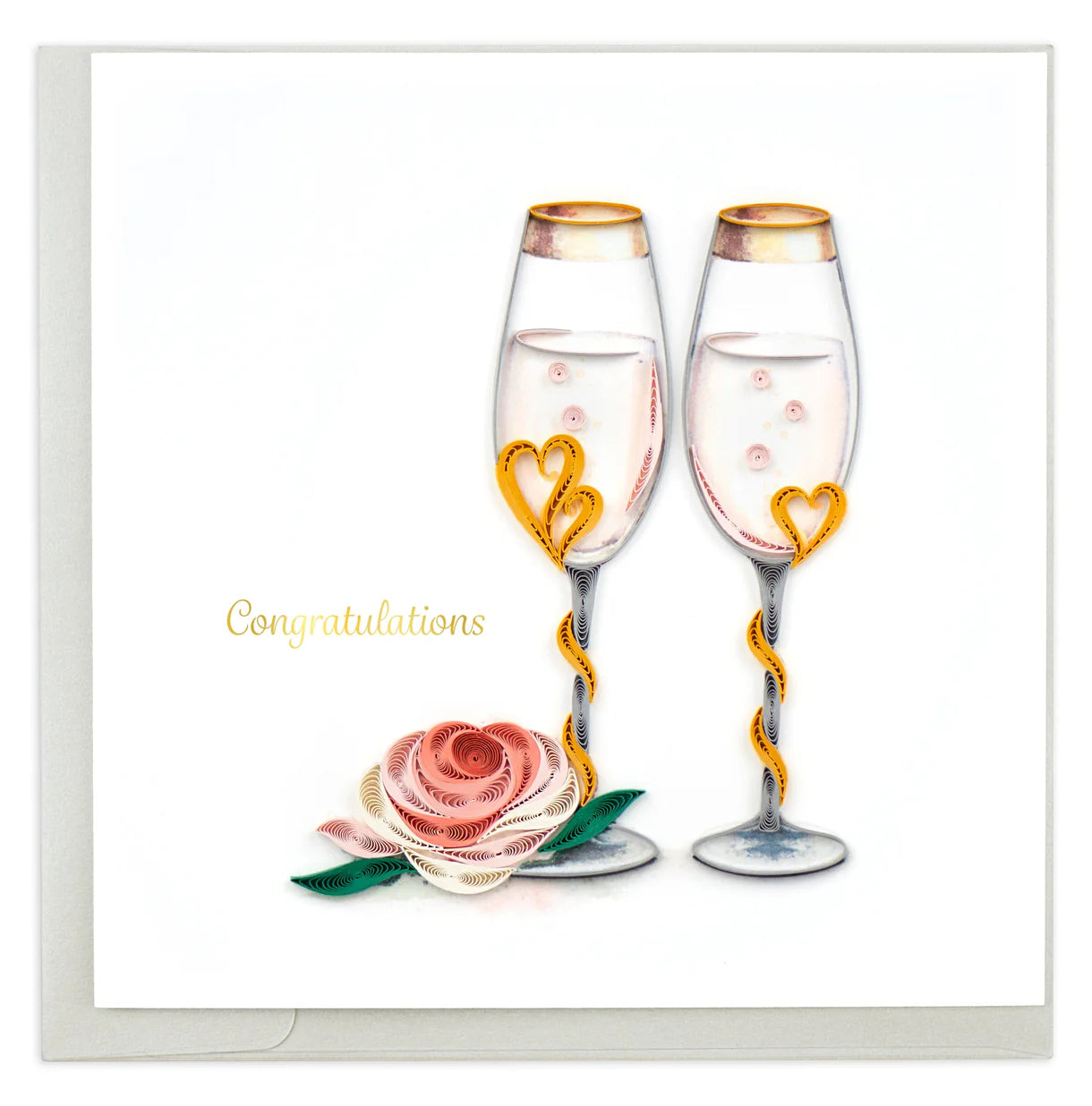 Congratulations Toast Quilled Card