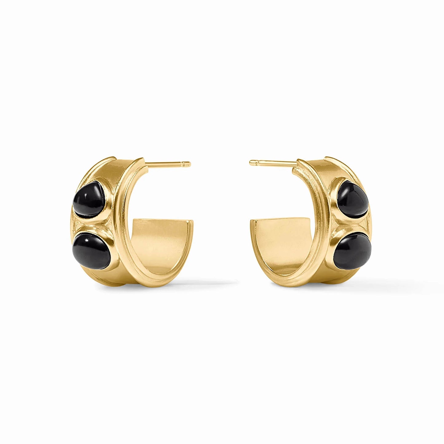 Julie Vos Dolce Stone Hoop Obsidian Black