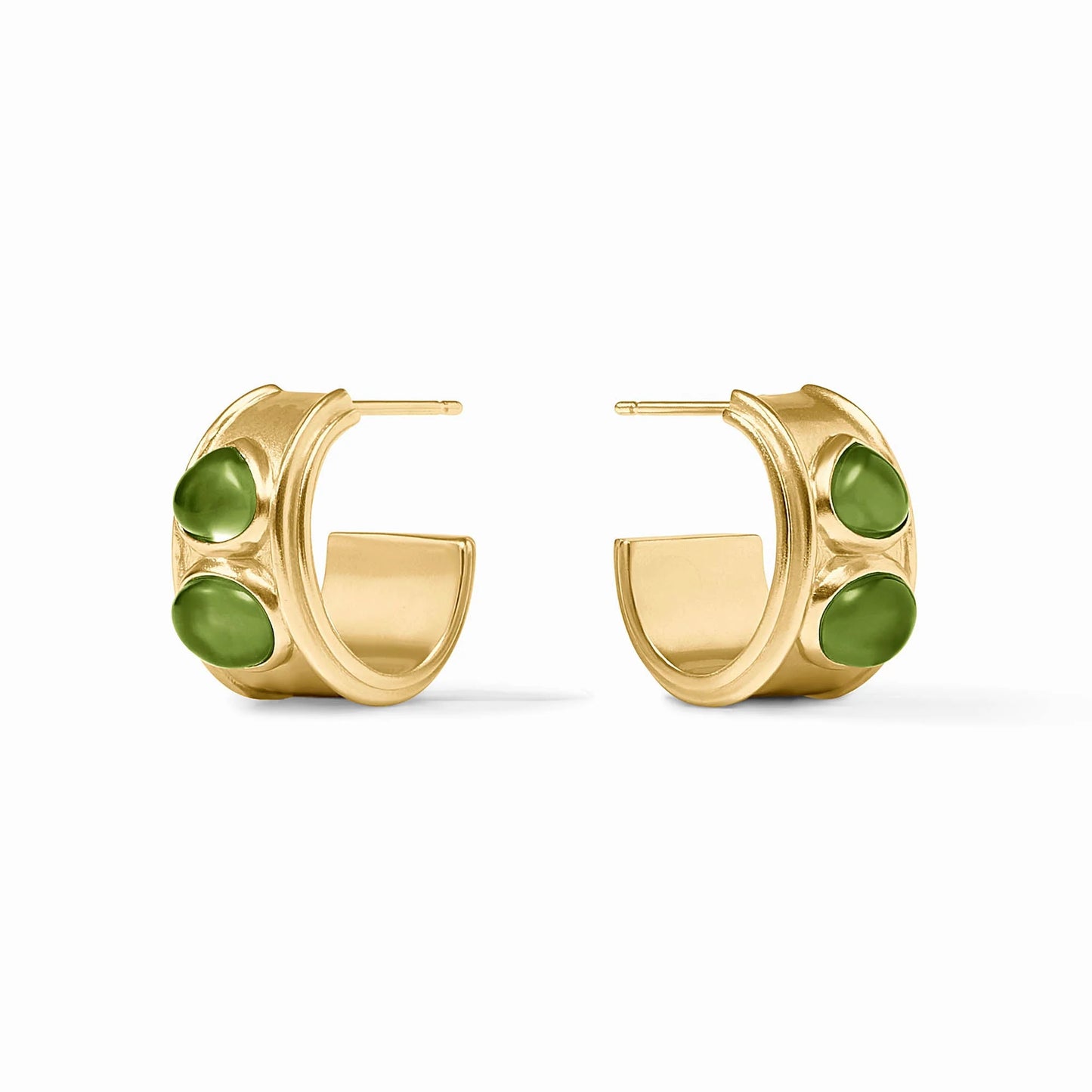 Julie Vos Dolce Stone Hoop Iridescent Palmetto Green