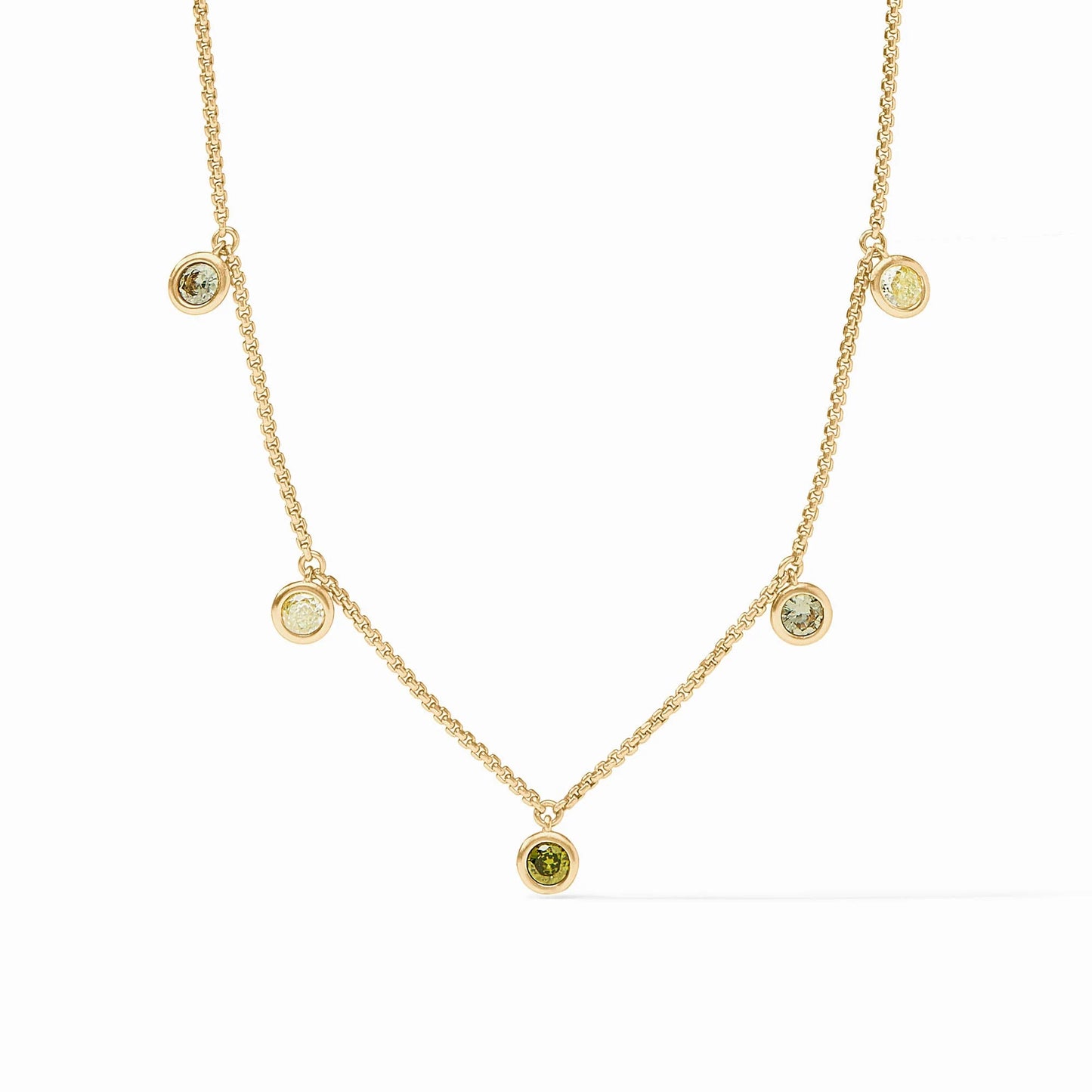 Julie Vos Delicate Charm Necklace Champagne