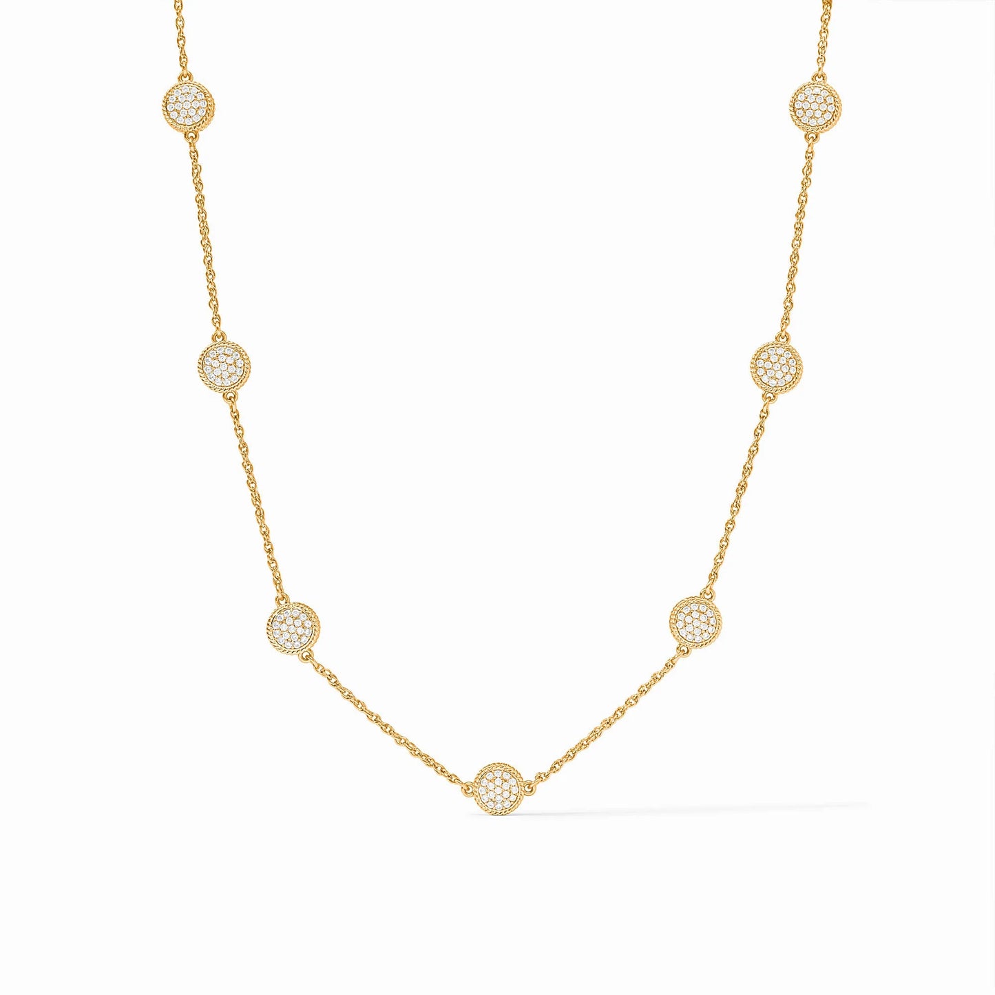 Julie Vos Windsor Station Necklace Pave Cubic Zirconia