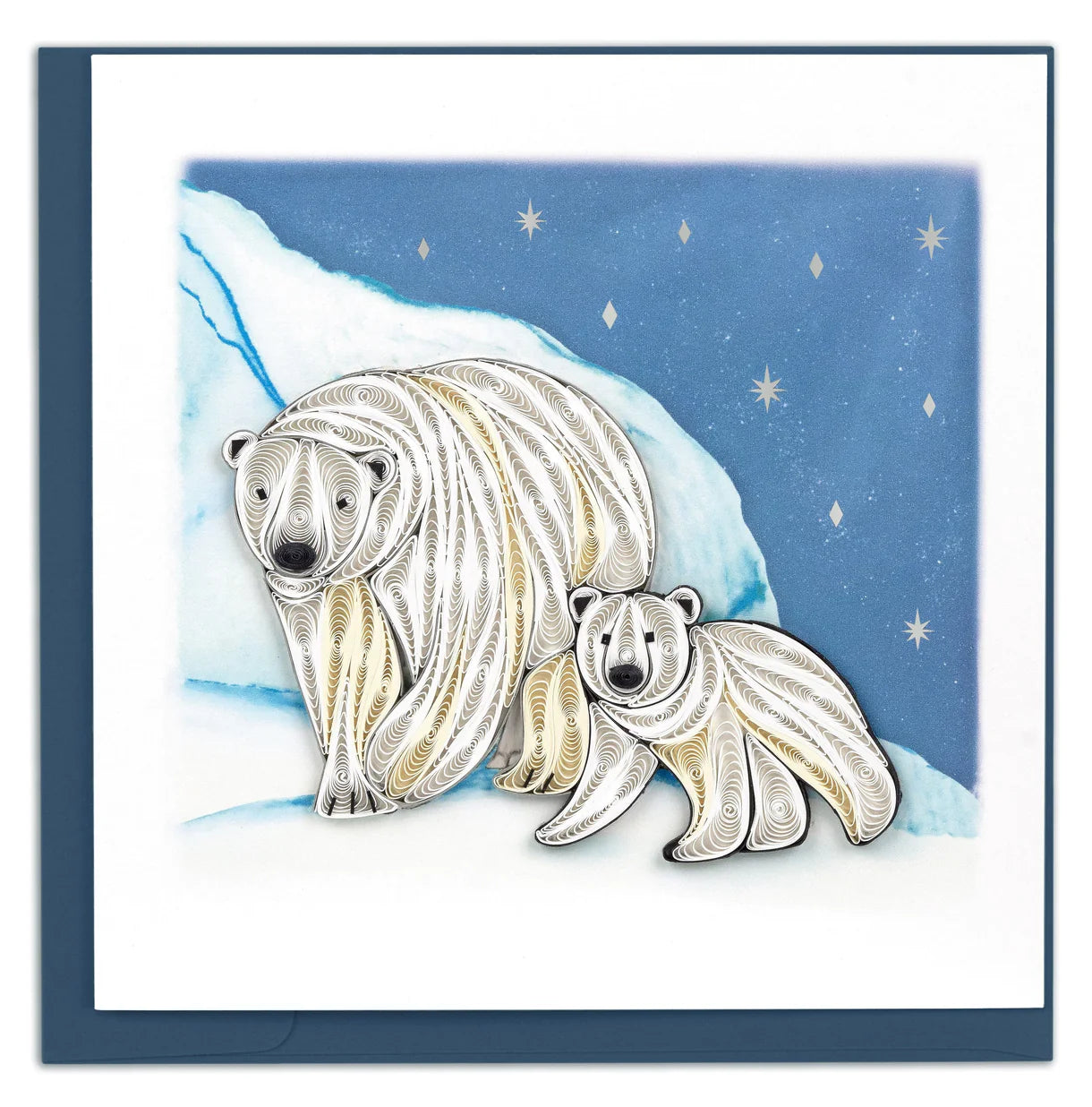 Quilling Card Polar Bears