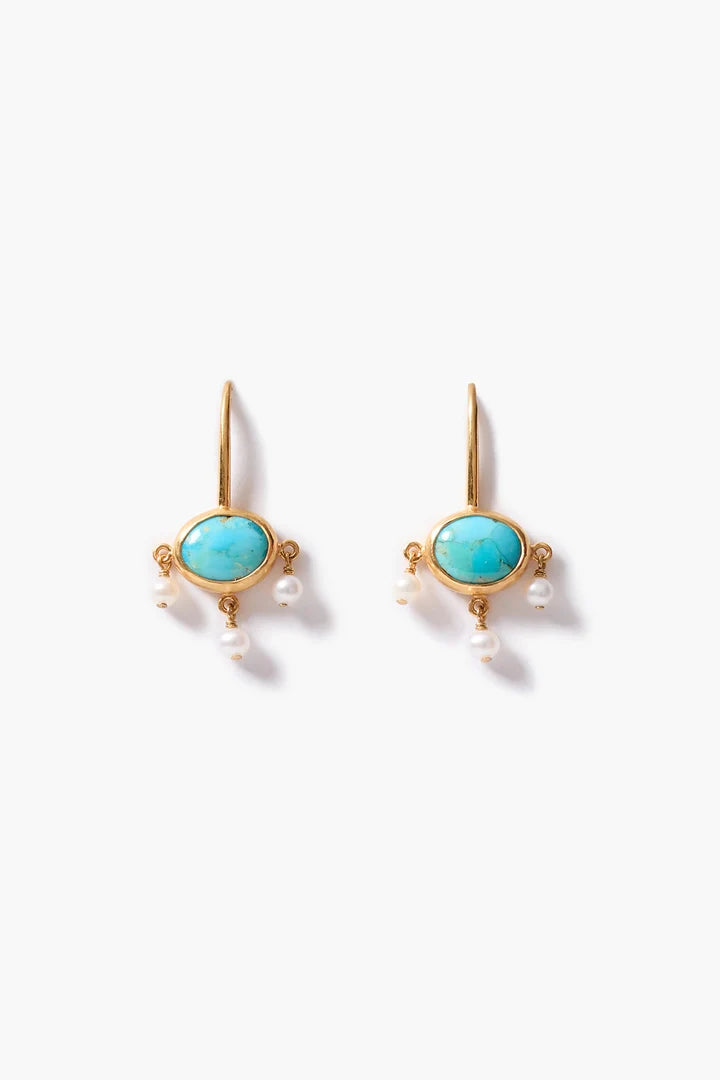 Chan Luu Della Drop Earrings Turquoise