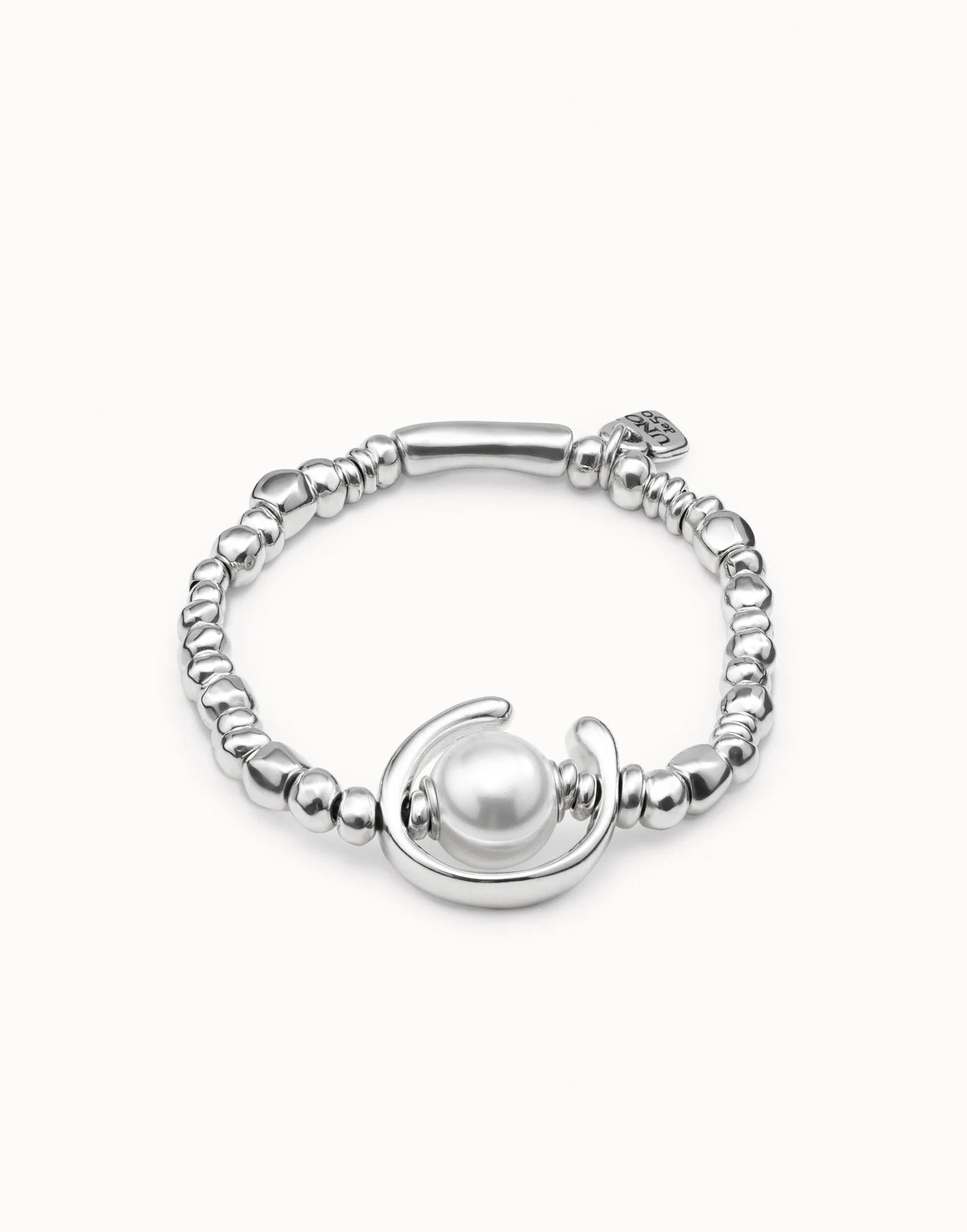 Uno Beaded Stretch Bracelet With A Pearl