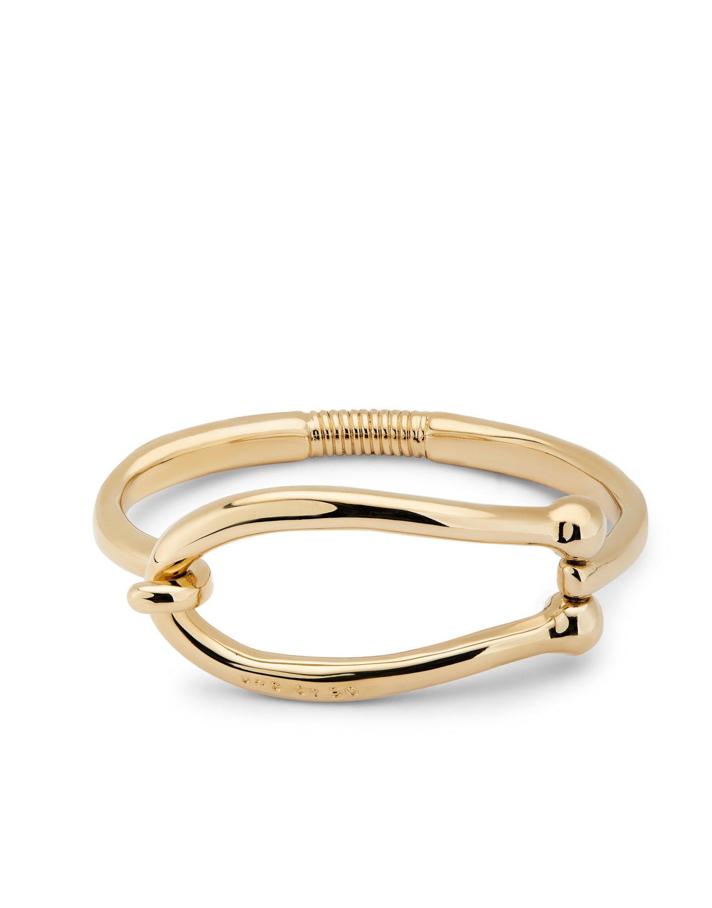 Uno Bangle Bracelet With Large Link Gold