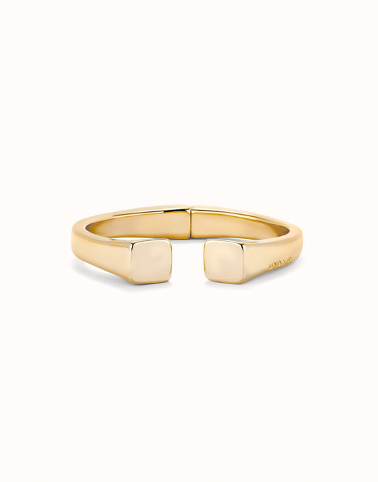 UNOde50 Bangle Bracelet With Square Shape - Gold