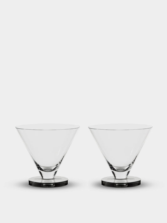 Puck Cocktail Glasses Black