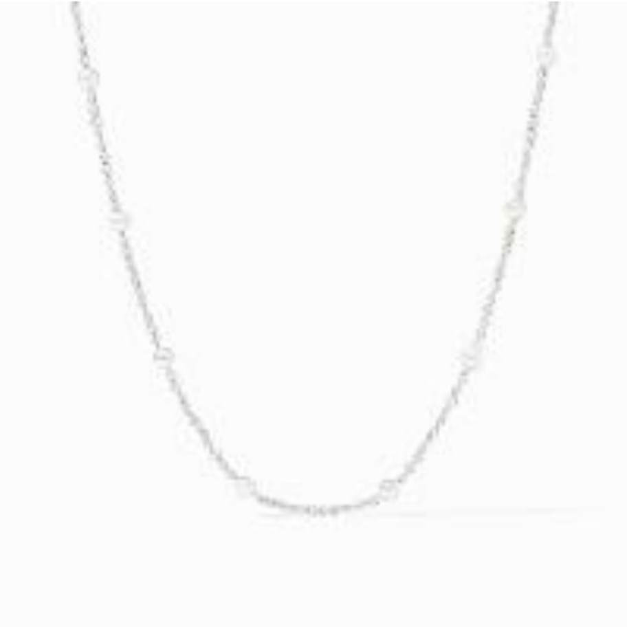 Julie Vos Solara Delicate Station Necklace Silver