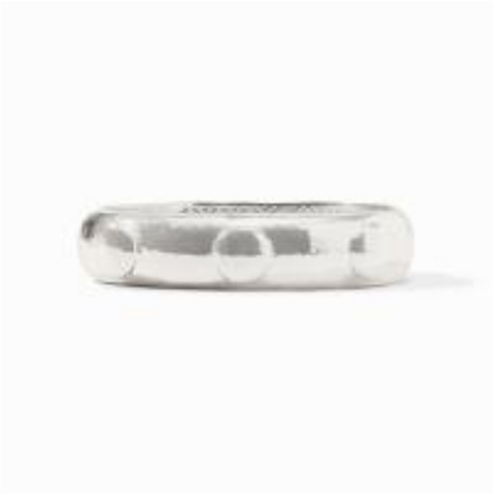 Julie Vos Solara Hinge Bangle Silver