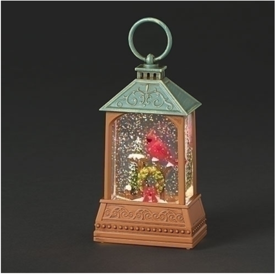 Roman Lighted Joy Mini Lantern (Cardinal Swirl Dome)