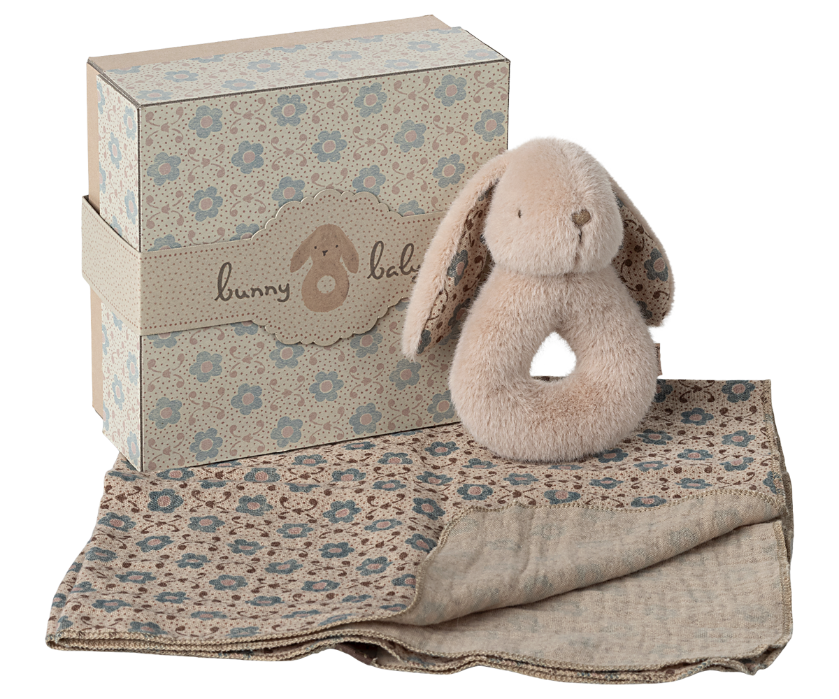 Bunny Rattle Set - Powder