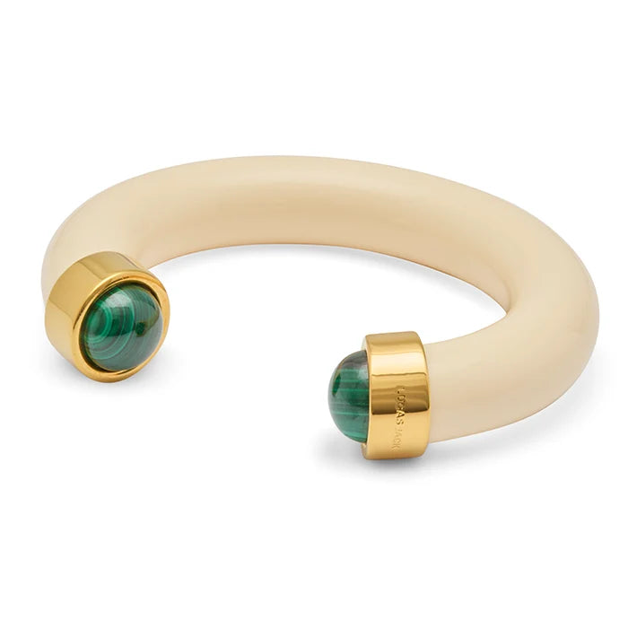 Lucas Jack Ivory Resin with Malakite Bangle