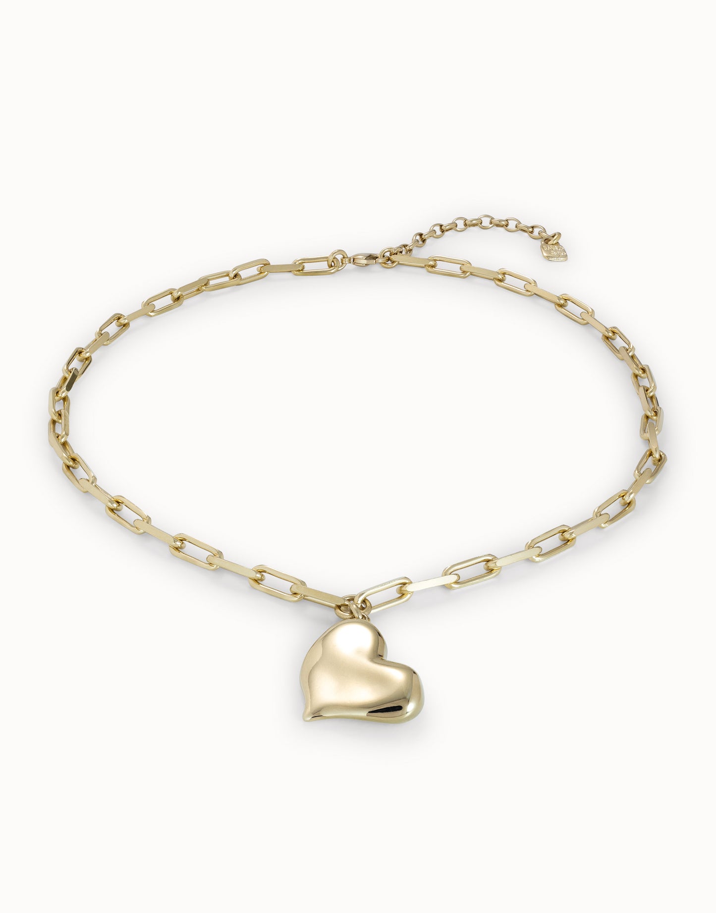 Link Chain Necklace with Heart