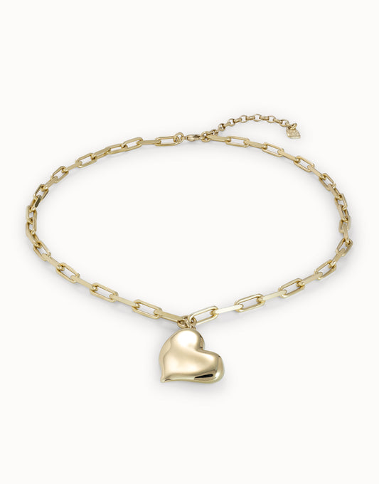 Link Chain Necklace with Heart