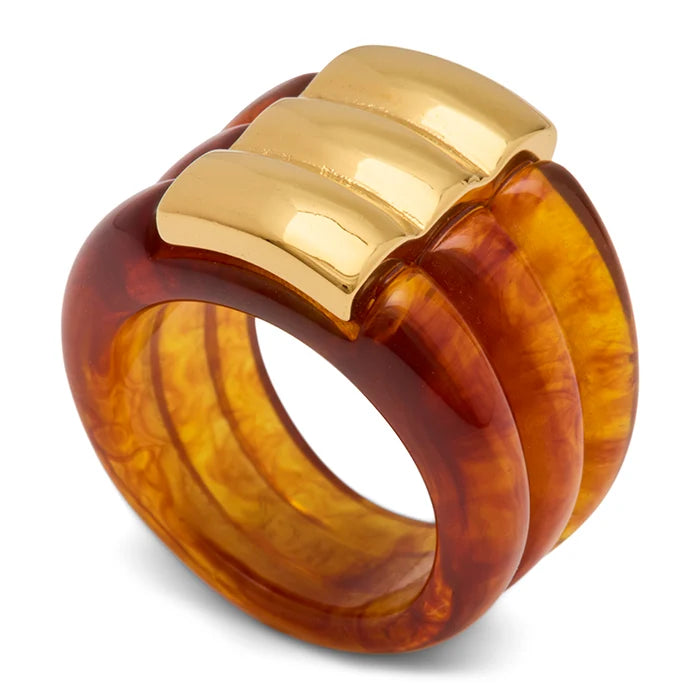 Lucas Jack Tortoise Shell Resin Ring