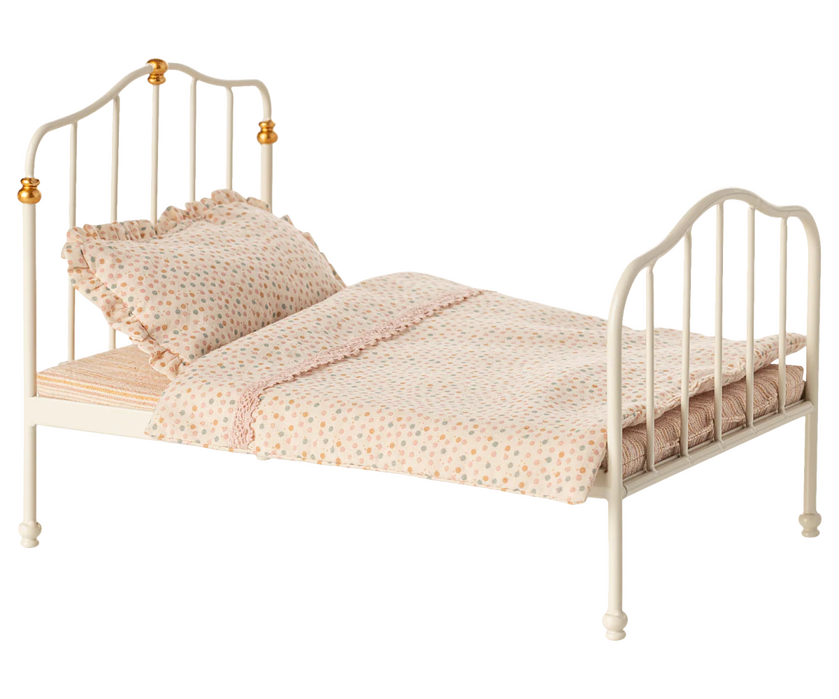 Maileg Vintage Bed, Mouse- Off White