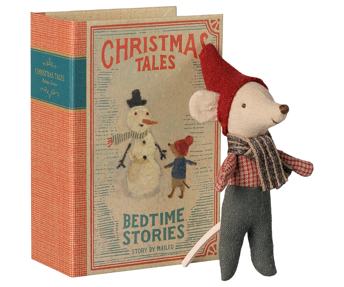 Maileg - Christmas mouse, baby in book